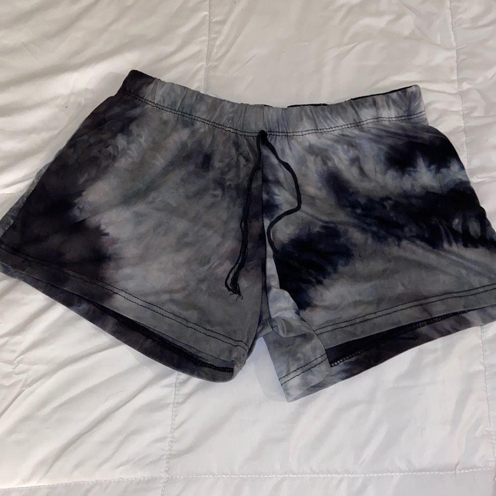 cute dark tie dye shorts